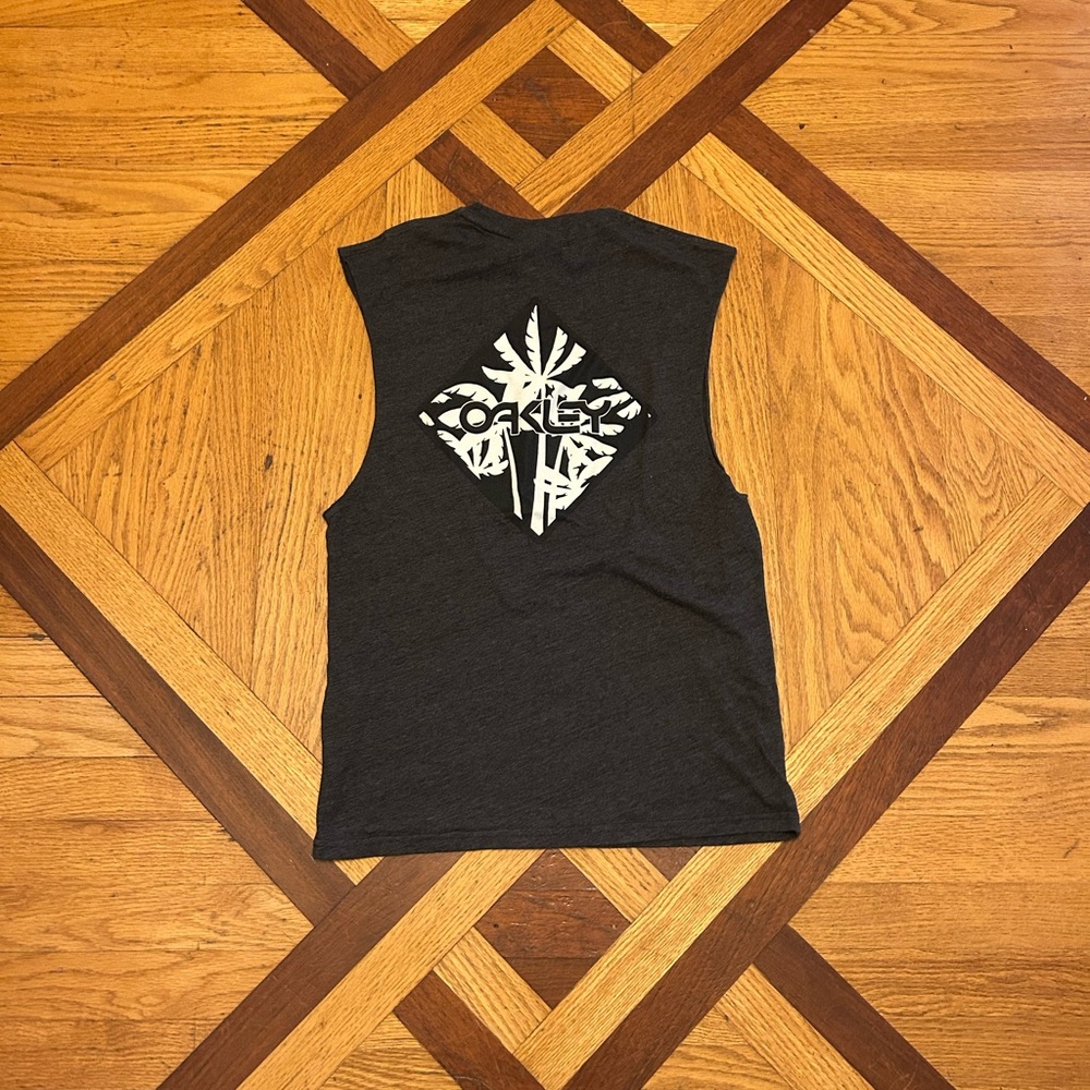 Oakley Black Sleeveless Graphic Tee